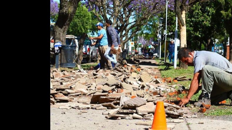 Actuá en Verde: se reparan las veredas en la Plaza San José