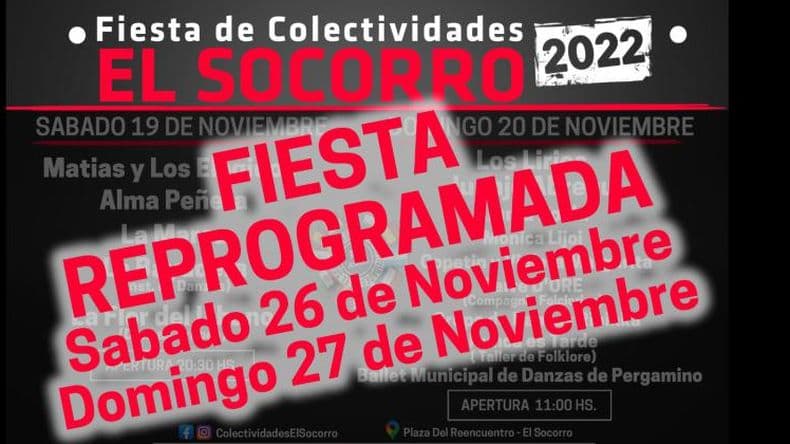 La Fiesta de las Colectividades en El Socorro se reprogramó