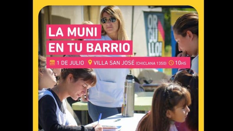 El programa "La Muni en tu barrio" se realizará el viernes en Villa San José