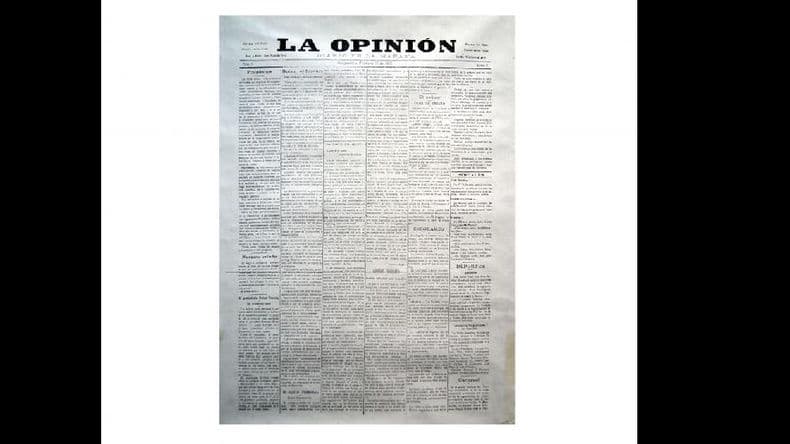 Postulados de Enrique Venini en la primera edición de LA OPINION