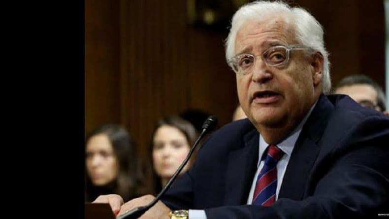 El embajador de EE.UU. cree que Israel tiene derecho a anexar parte de Cisjordania