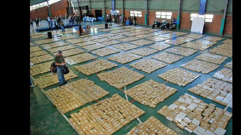 Secuestro récord de marihuana: 8.300 kilos