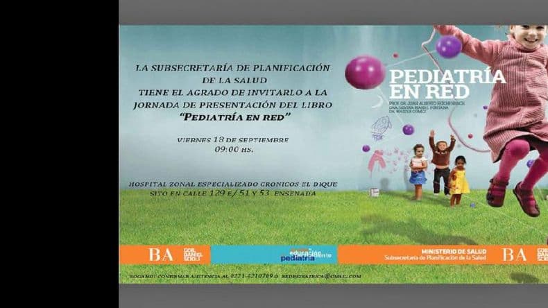 Profesionales del Hospital estarán en la presentación del manual “Pediatría en Red”