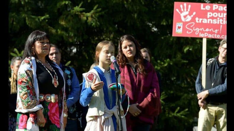 Greta Thunberg encabezó en Montreal otra “huelga mundial por el clima”