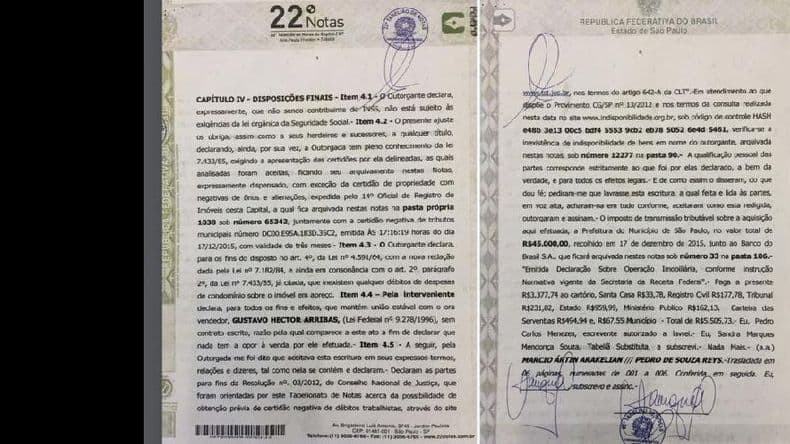 Arribas ahora dice que la transferencia que recibió fue por “bienes muebles”