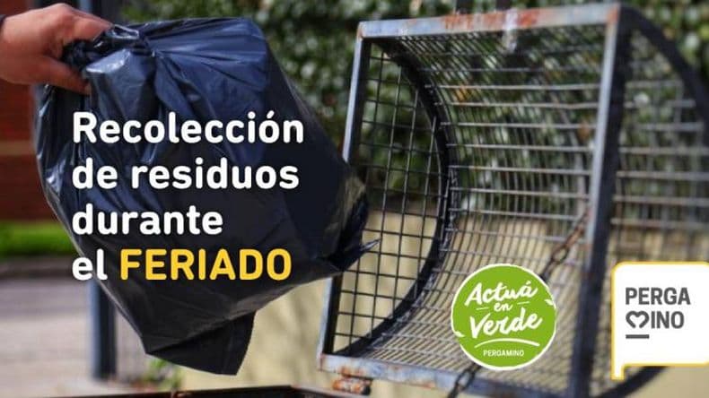 ¿Cómo será la recolección de residuos durante el feriado del 24?
