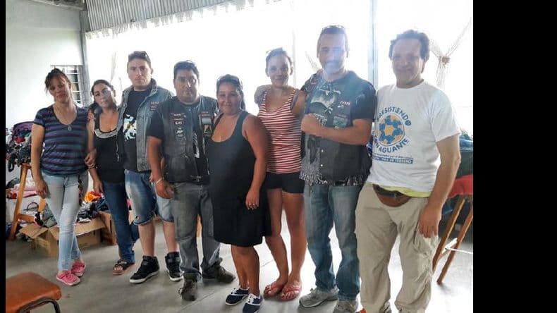 El grupo de motociclistas “Halcones”, solidario con las personas afectadas por la inundación
