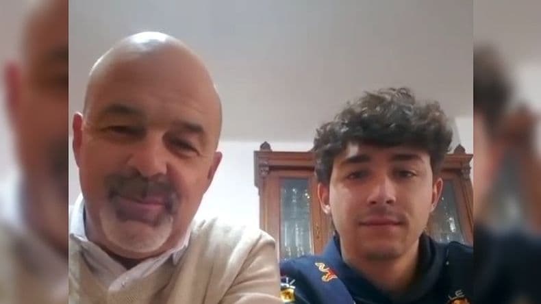 Viral en redes: emotivo reencuentro de un joven que sorprendió a su familia regresando en secreto desde Madrid