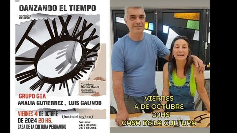 "Danzando el tiempo": muestra de arte en la Casa de la Cultura