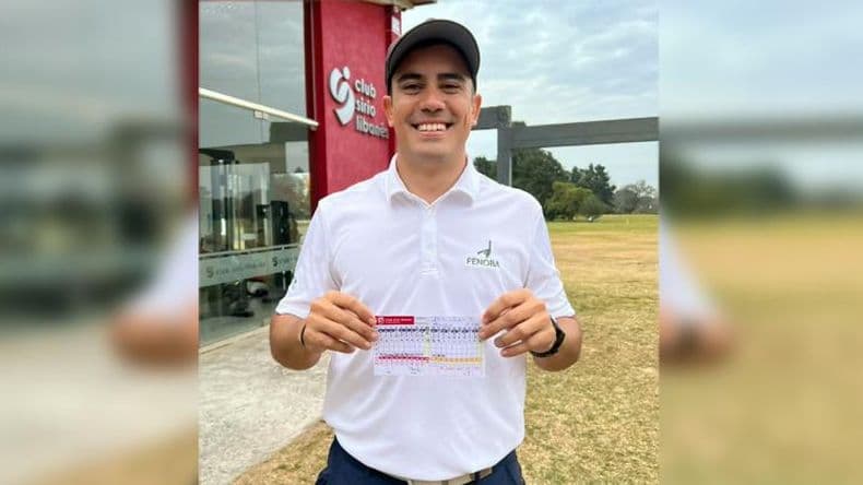 Juan Cruz Illia logró un nuevo récord de la cancha de golf de Sirio Libanés