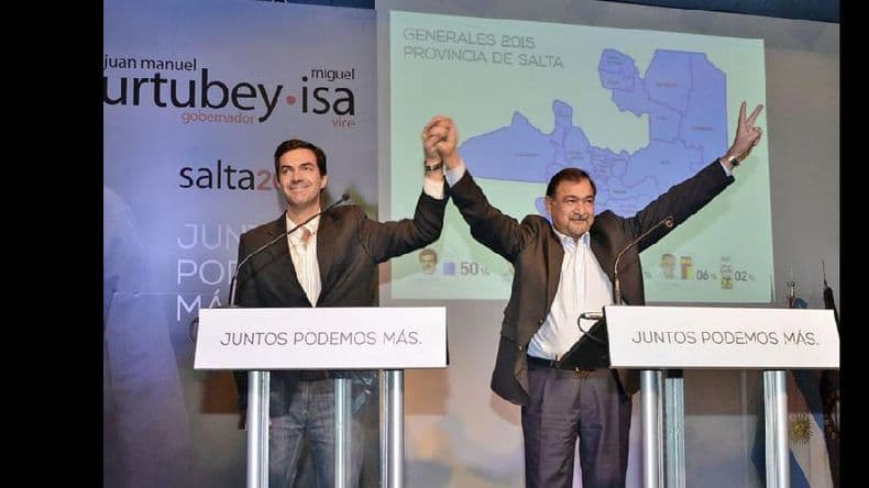Juan Manuel Urtubey ganó en Salta con el 51,22 % de los votos