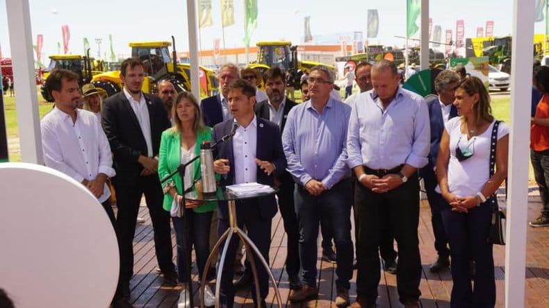 Expoagro: Kicillof anunció créditos para maquinaria y la llegada de policías rurales