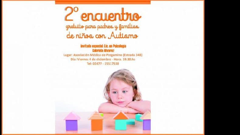 Realizarán el segundo encuentro para padres de niños con autismo