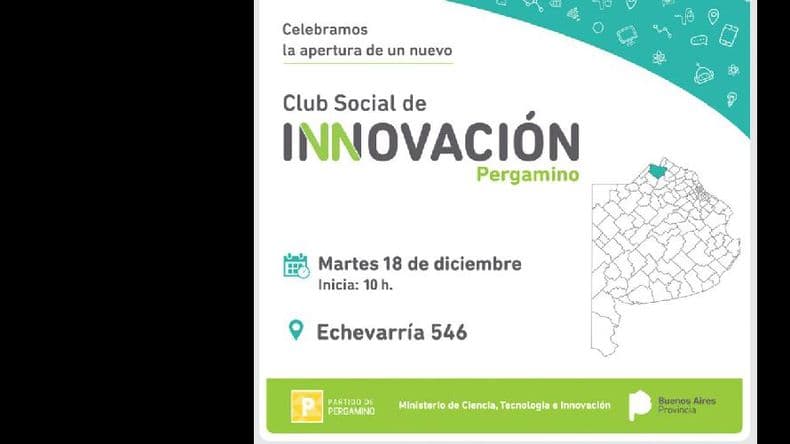 El martes inaugurarán el “Club Social de Innovación”