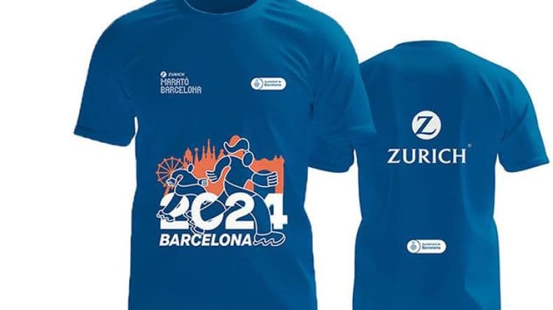 Un diseñador local creó la camiseta de la Zurich Marató Barcelona 2024