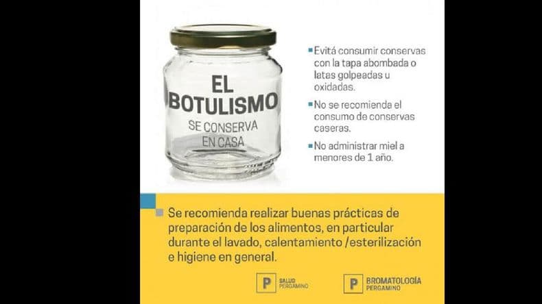 Advertencias para evitar casos de botulismo transmitidos por alimentos
