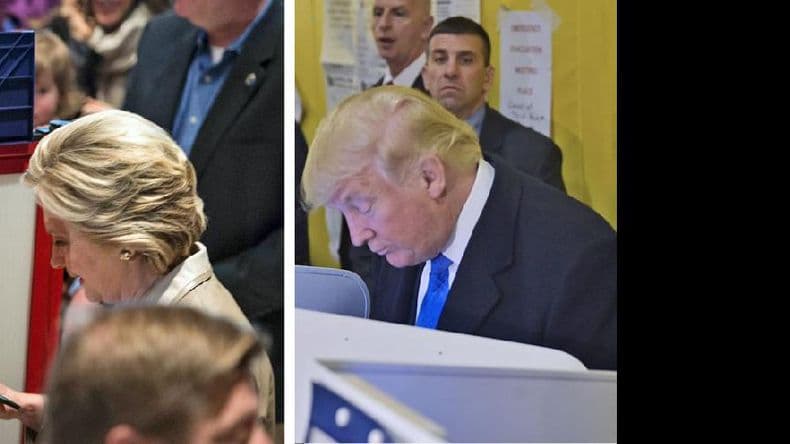 Hillary Clinton y Donald Trump en un reñido duelo electoral