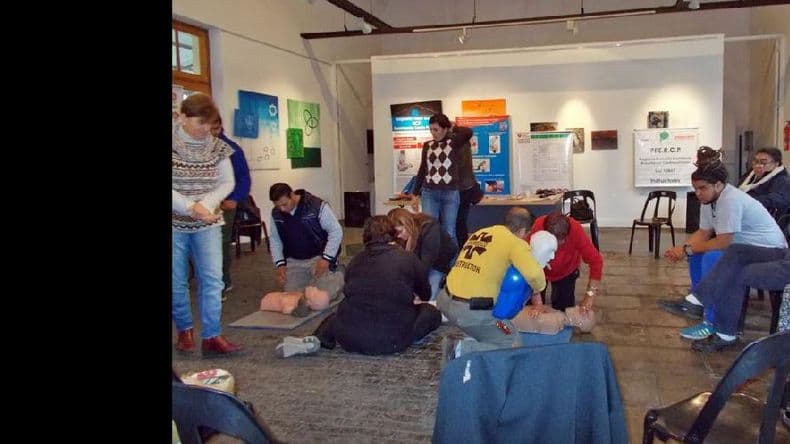 La Renga en Pergamino: Defensa Civil capacitó al nuevo equipo de voluntarios