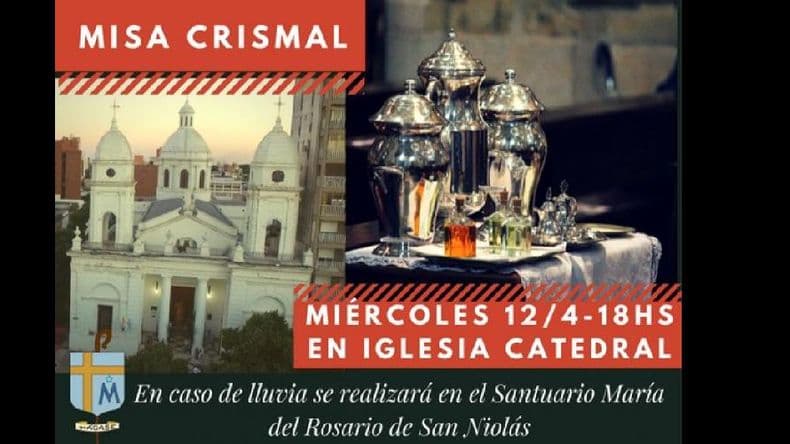Semana Santa: en San Nicolás, celebran la Misa Crismal