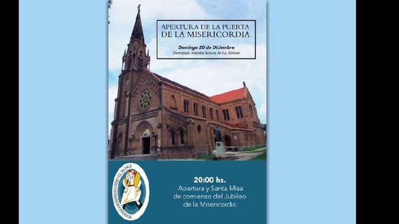 El obispo Héctor Cardelli abrirá hoy la Puerta Santa en la Parroquia Merced
