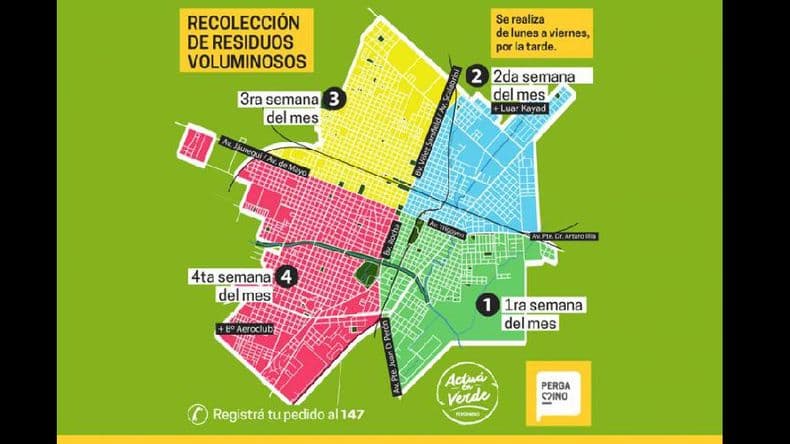 Cronograma del servicio de recolección de residuos voluminosos