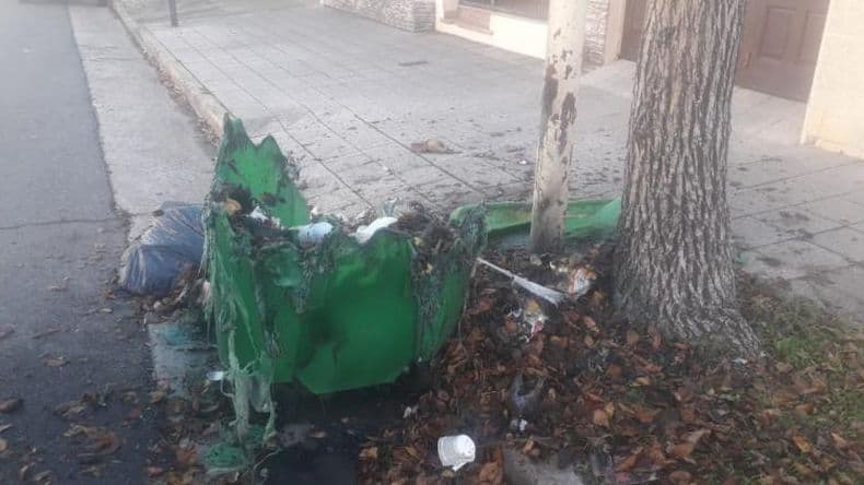 #AsíNo: Higiene Urbana reportó otro contenedor verde vandalizado