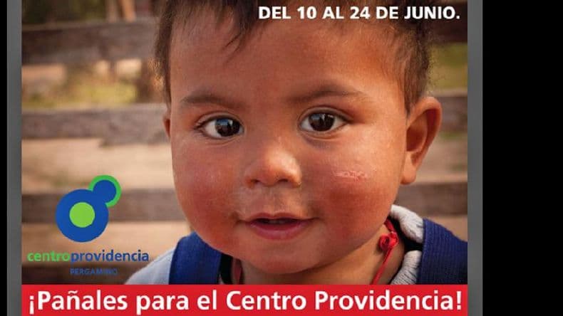 El Centro Providencia realizó la campaña solidaria para conseguir pañales descartables