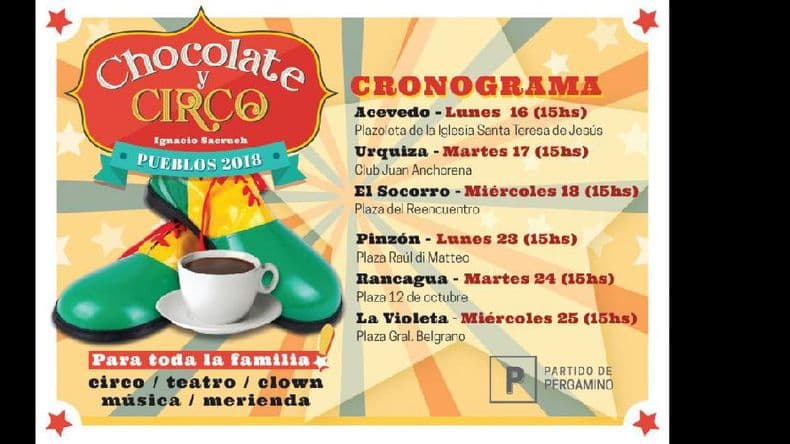 En los pueblos será el Festival Chocolate y Circo