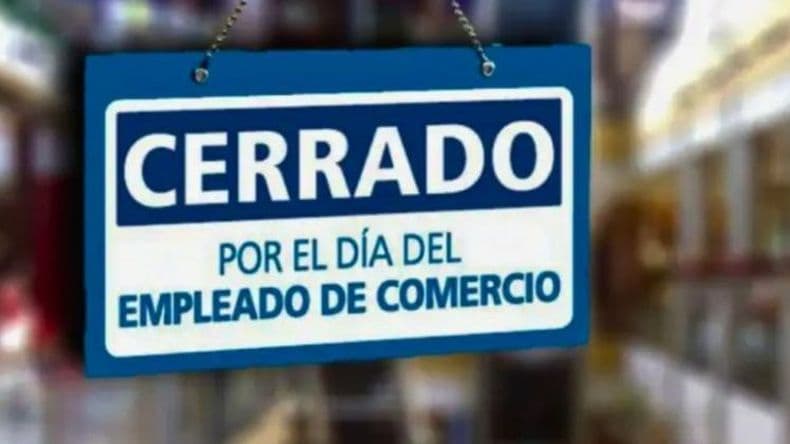 Este lunes será el feriado por el Día del Empleado de Comercio