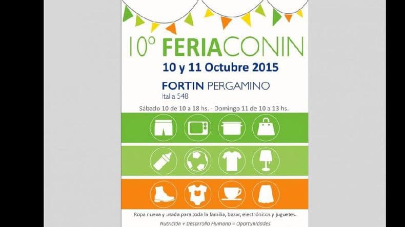 El fin de semana se realizará una nueva Feria Conin