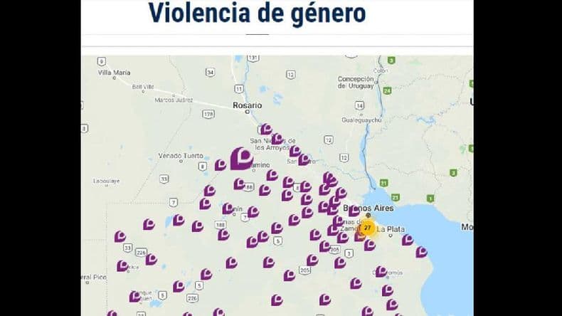 La Defensoría lanzó un mapa interactivo con los puntos de atención a víctimas de violencia de género