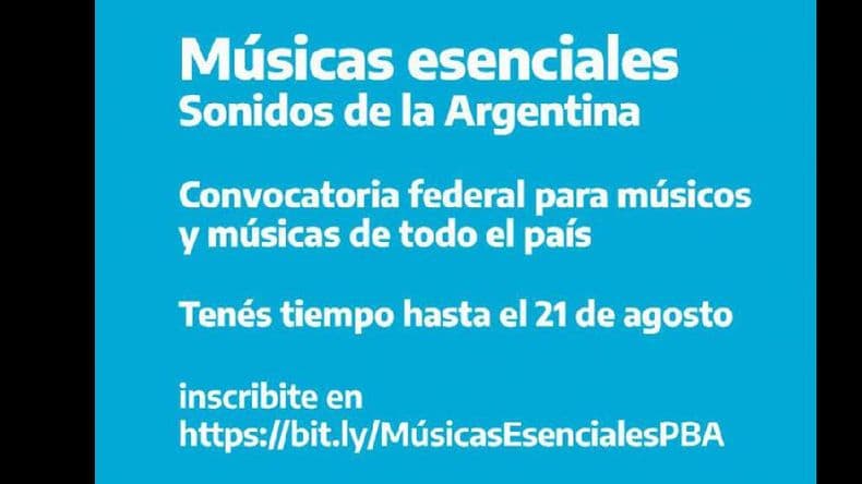 “Músicas Esenciales, Sonidos de la Argentina”: convocatoria federal para músicos de todo el país