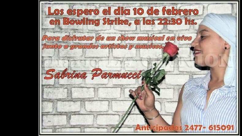 El 10 de febrero habrá un show a beneficio de la joven Sabrina Parmucci