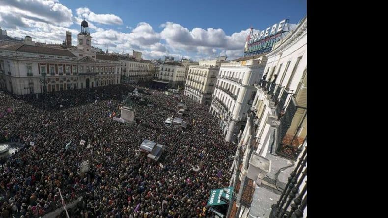 Convocada por el partido Podemos una marea humana inundó Madrid