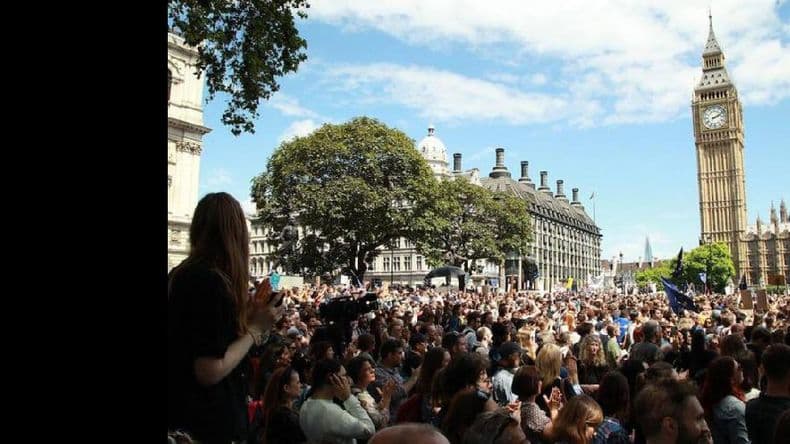 Los británicos contrarios al Brexit tomaron las calles