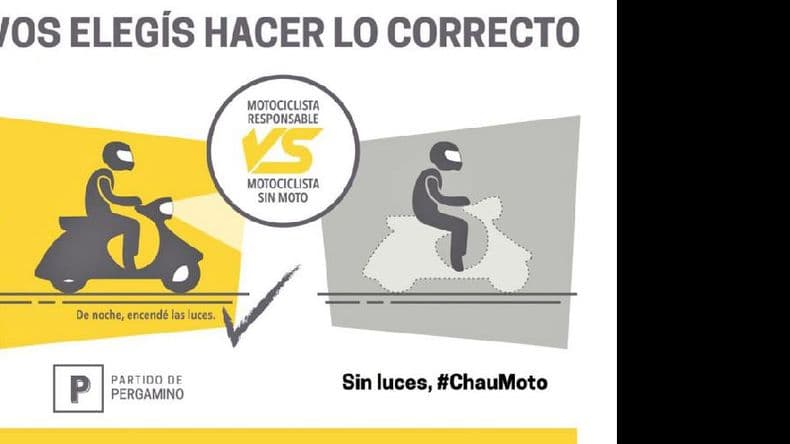 #ChauMoto, la nueva campaña del Municipio para mejorar el tránsito