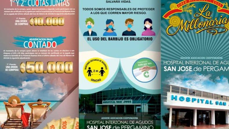 Está a la venta la rifa de la Cooperadora del Hospital San José