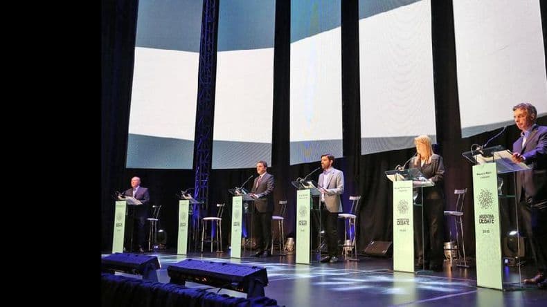 Sin Daniel Scioli, se realizó el primer debate presidencial de la historia argentina