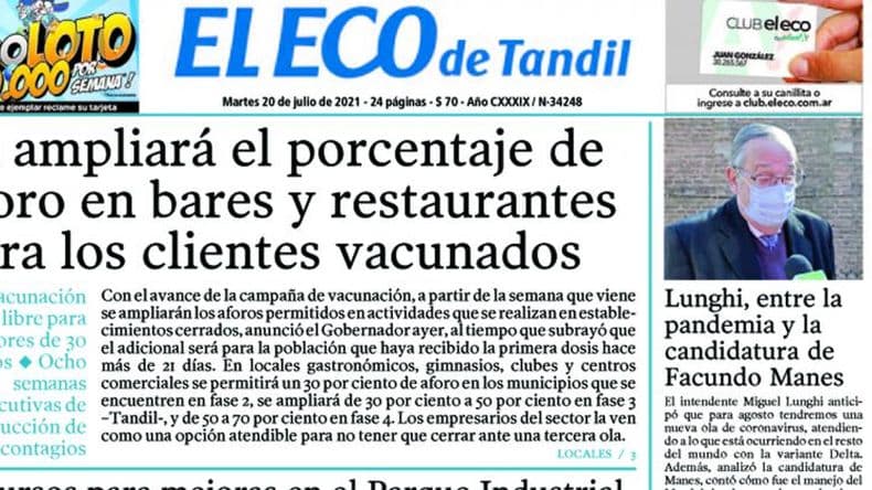 El Eco de Tandil cumple 139 años