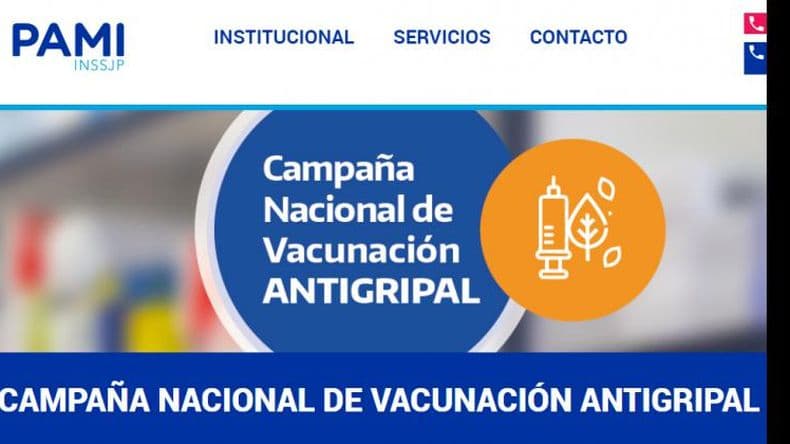Vacunación antigripal: Pami comienza con la inscripción de sus afiliados