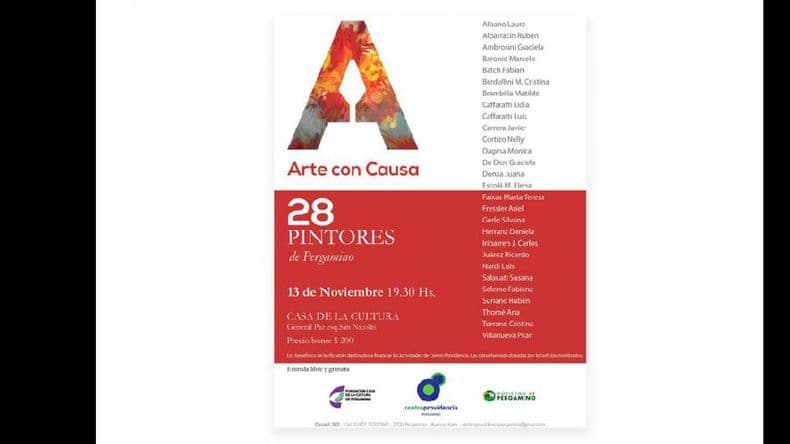 Arte con Causa: un evento a beneficio del Centro Providencia