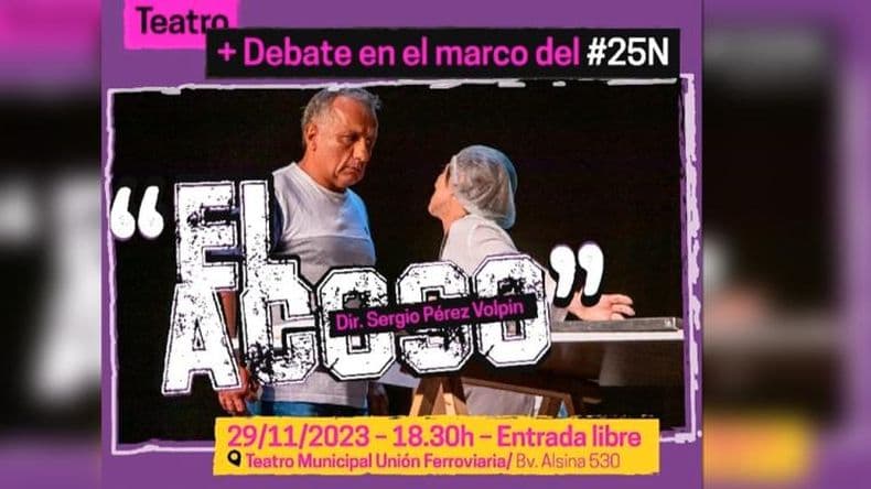 "El acoso", una obra de teatro que visibiliza la violencia de género