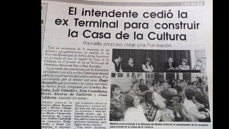 Cuando el intendente Sequeiro cedía la exTerminal para construir la Casa de la Cultura