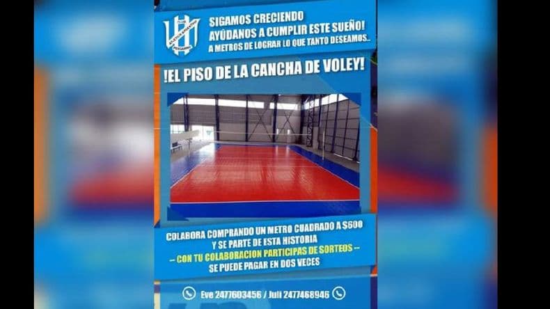 Voleibol: en plena pandemia Argentino planifica cambiar el piso de la cancha principal
