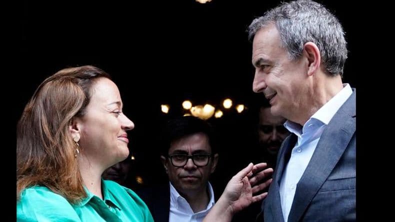 Cecilia Moreau recibió al expresidente español Rodríguez Zapatero