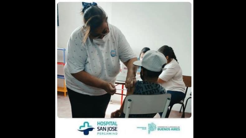 Operativo de vacunación en varios establecimientos educativos de nuestra ciudad