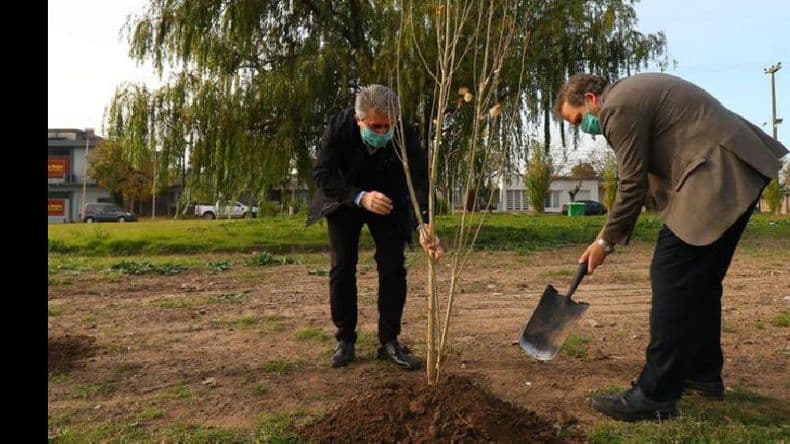 Día Mundial del Ambiente: en Parque Belgrano se colocó el árbol fundacional