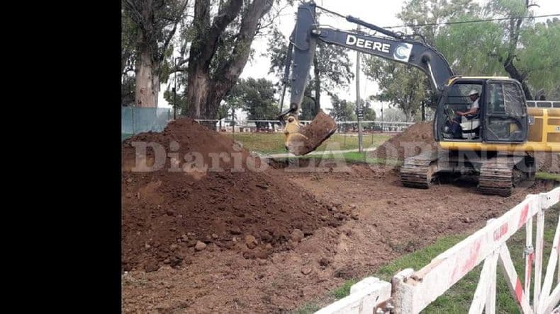 Construyen la nueva estación de bombeo en la zona de Alem y Biscayart