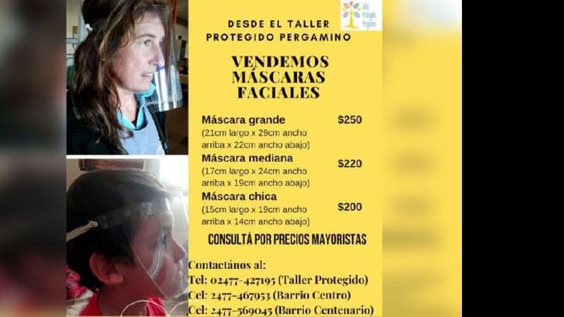 El Taller Protegido comercializa máscaras protectoras faciales