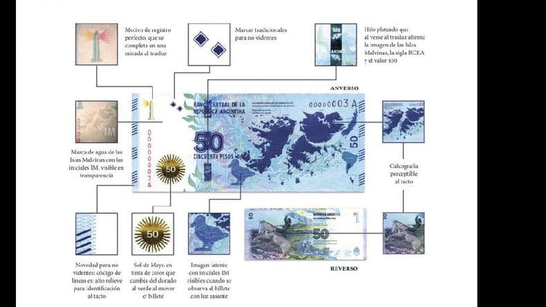 El Banco Central lanzará el nuevo billete de 50 pesos